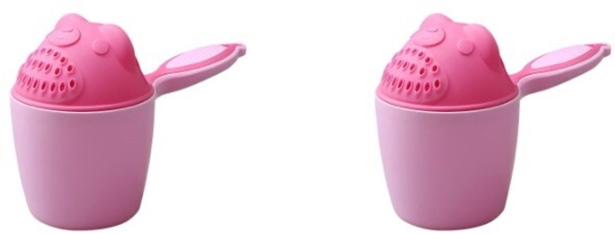 Image of 2-pack kinder shampoo beker-spoelbeker-badkamer-waterbeker-draagbare-spuitfles spoeling-spoelbeker-beschermende oogspoelbeker voor kinderen-20*10.7*16cm-Rood