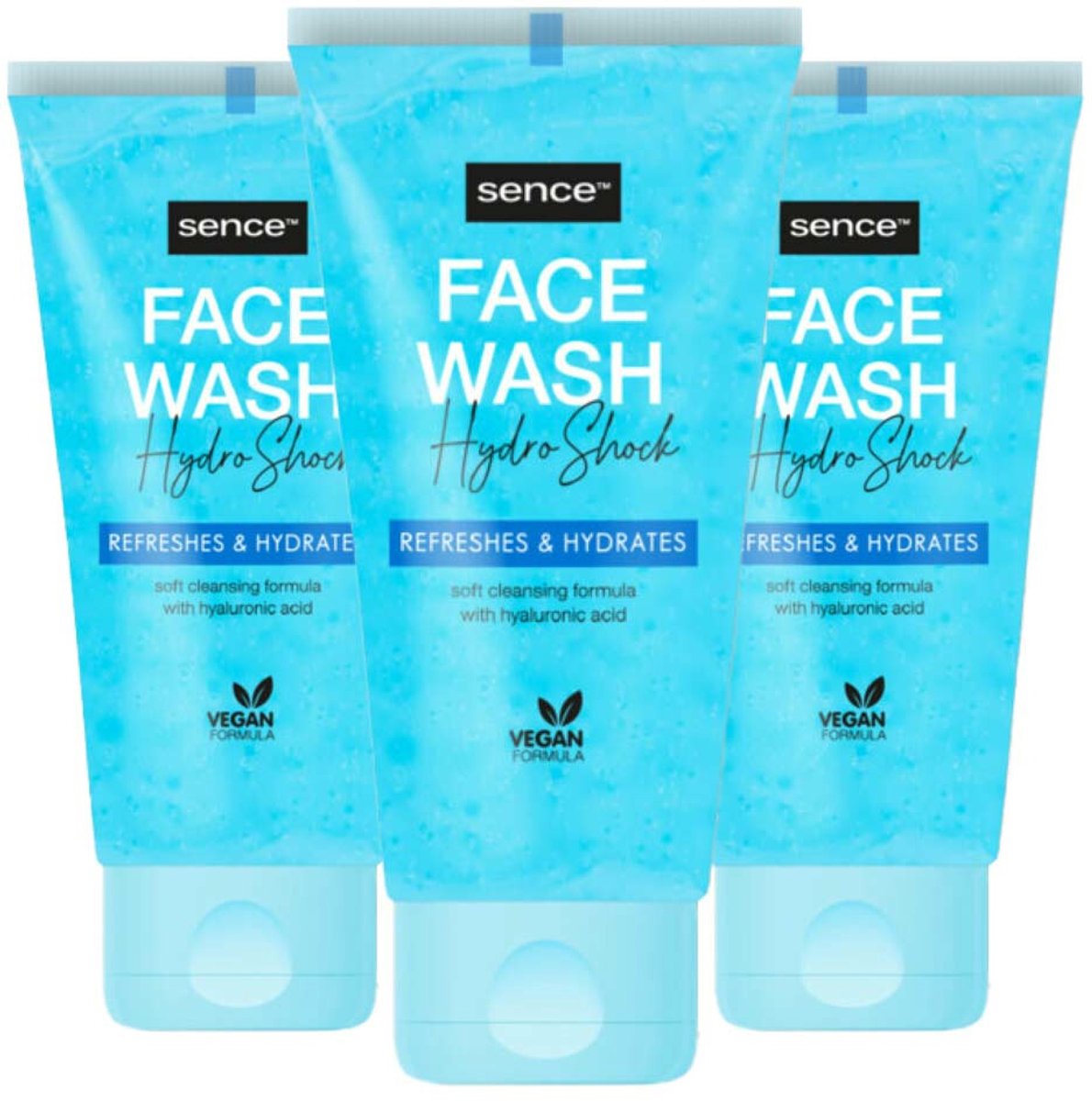 Sence Face Wash Alle Huidtypes Hydro Shock - 3 x 150 ml - Voordeelverpakking