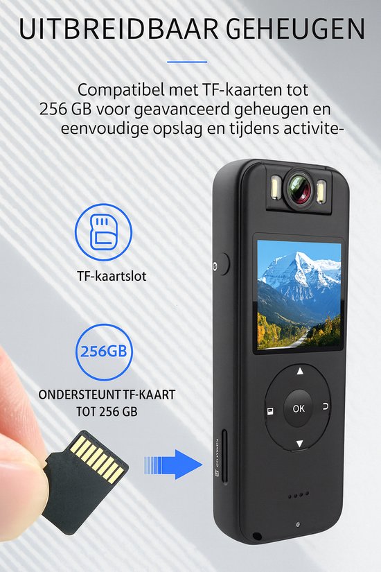 Mini Body Camera, 4K HD Body Worn Camera met Nachtzicht en Bewegingsdetectie, Draagbare Draagbare Verborgen Camera met 180° Draaibare Lens & Magnetische Achterclip
