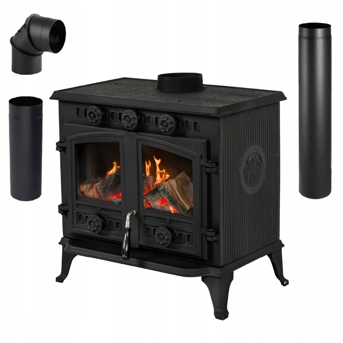 THUNDER ATAR - Vrijstaande houtkachel - 10 kW - Gietijzer - Ecodesign