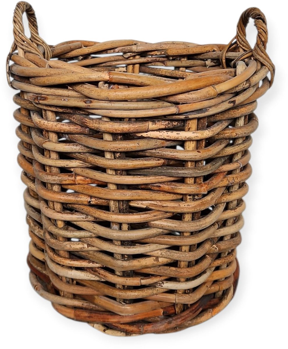 Rieten Plantenmand Binnen & Buiten Ø50cm | Handgemaakt Rotan Mand voor Planten | Woonkamer & Tuin