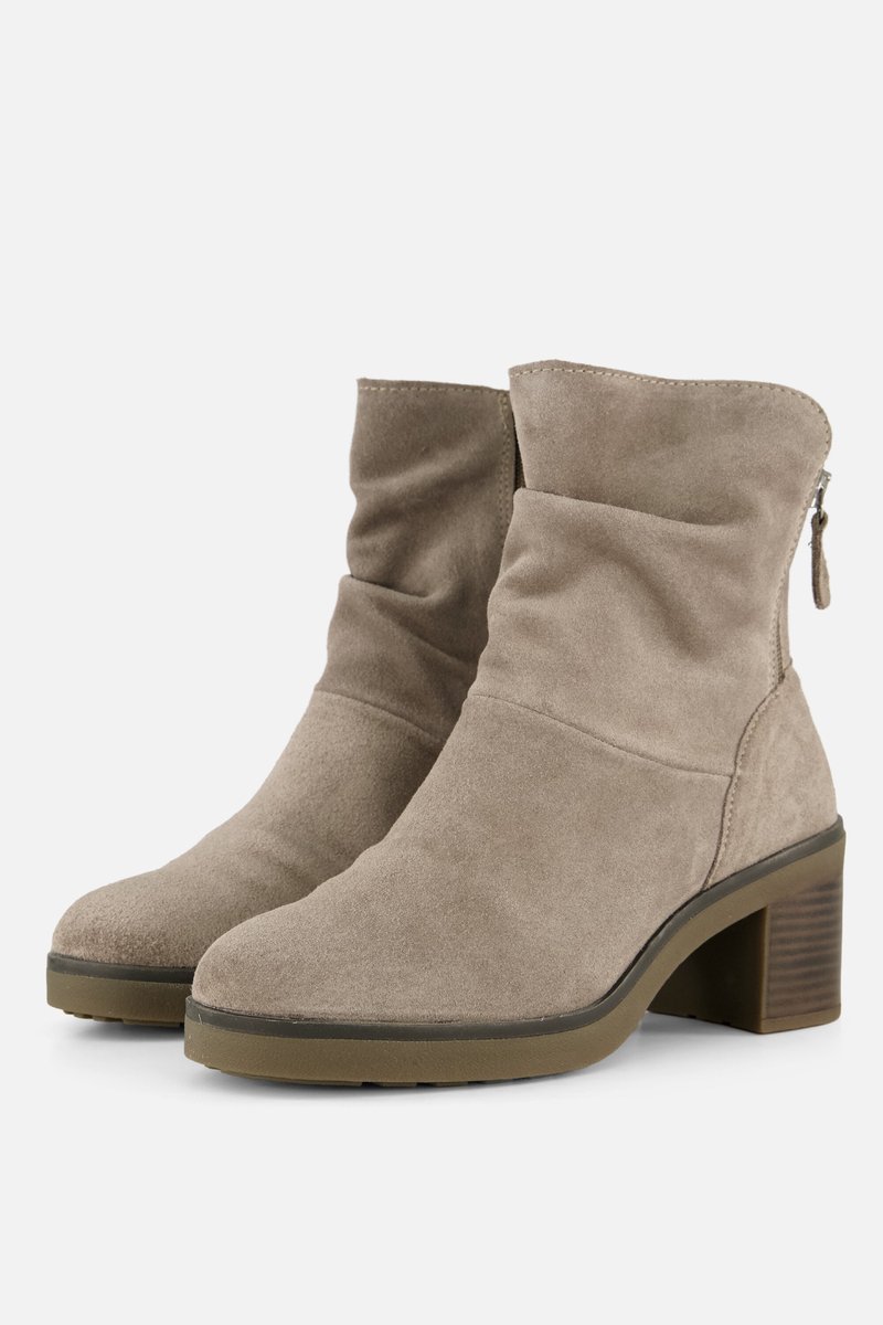 Feyn Enkellaarsjes beige Suede - Maat 36