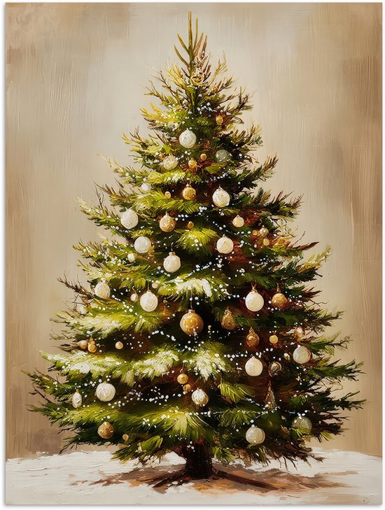 Poster 30x40 cm - Kerst - Sfeer - Groen - Posters - Kamer decoratie - Wanddecoratie woonkamer - Muurdecoratie slaapkamer - Kerstversiering - Kerstdecoratie voor binnen - Kerstmis