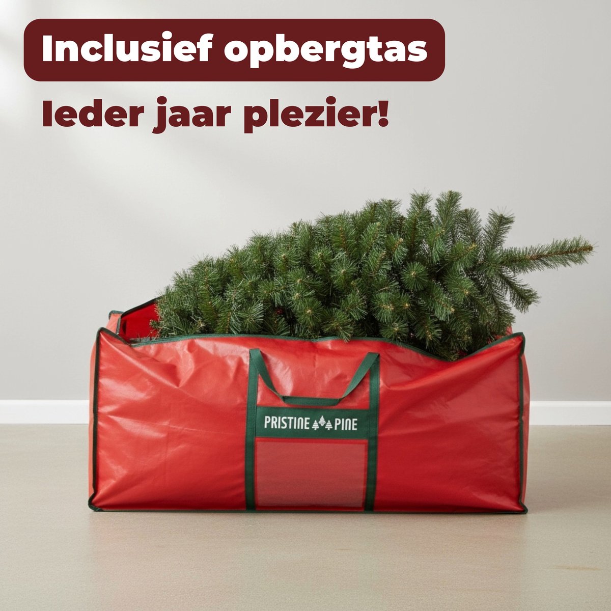 PristinePine Volle Kerstboom 180cm - Stevige Kunstkerstboom inclusief opbergtas en handschoenen - 980 Takken – foto 5