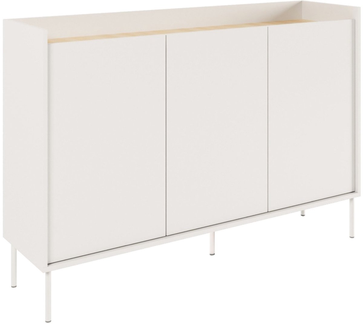 Selsey Tovi - Dressoir met 3 deuren, 140 cm, Wit / Eikenhoutlook