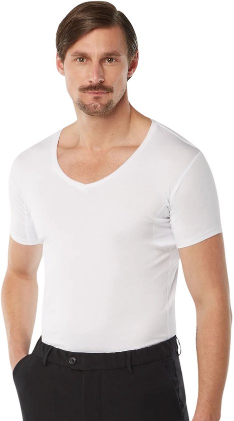 Débardeur anti-transpiration LABFRESH homme col V blanc bol