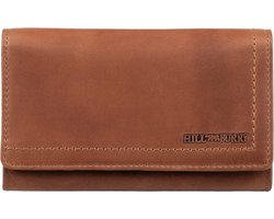 HillBurry Leren Dames Portemonnee voor Bankbiljetten, Muntgeld en Pasjes | Vrouwen Overslag Portefeuille Leer | RFID-bescherming | Bruin