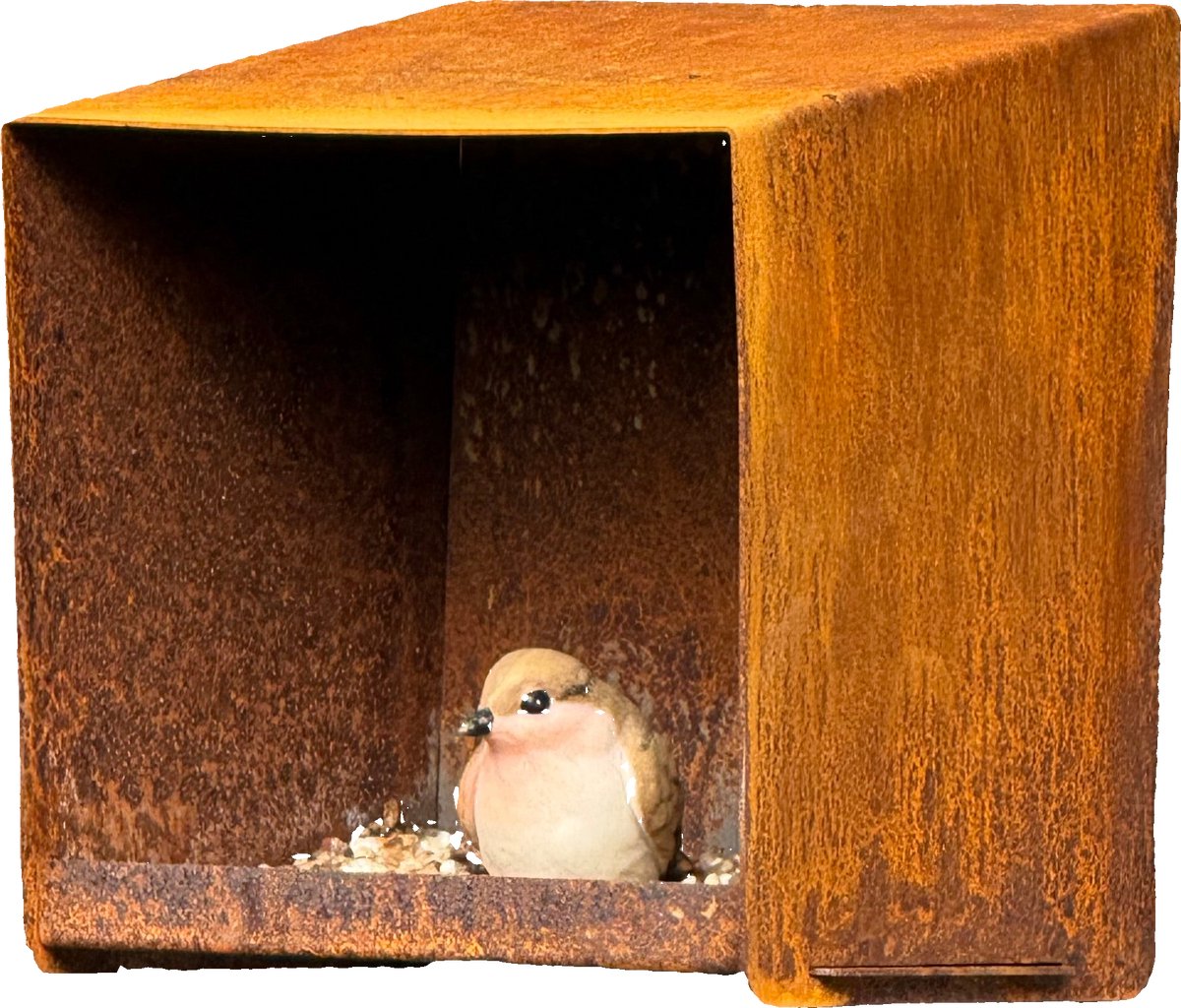 Vogelvoederhuis CHIRP - CORTENSTAAL - Wandmodel