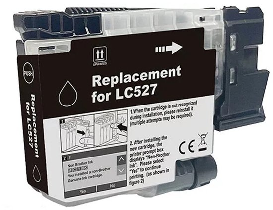 Cartouche d'encre compatible avec Brother LC-527 | Zwart compatible avec Brother MFC-J4350DW - J4550DW