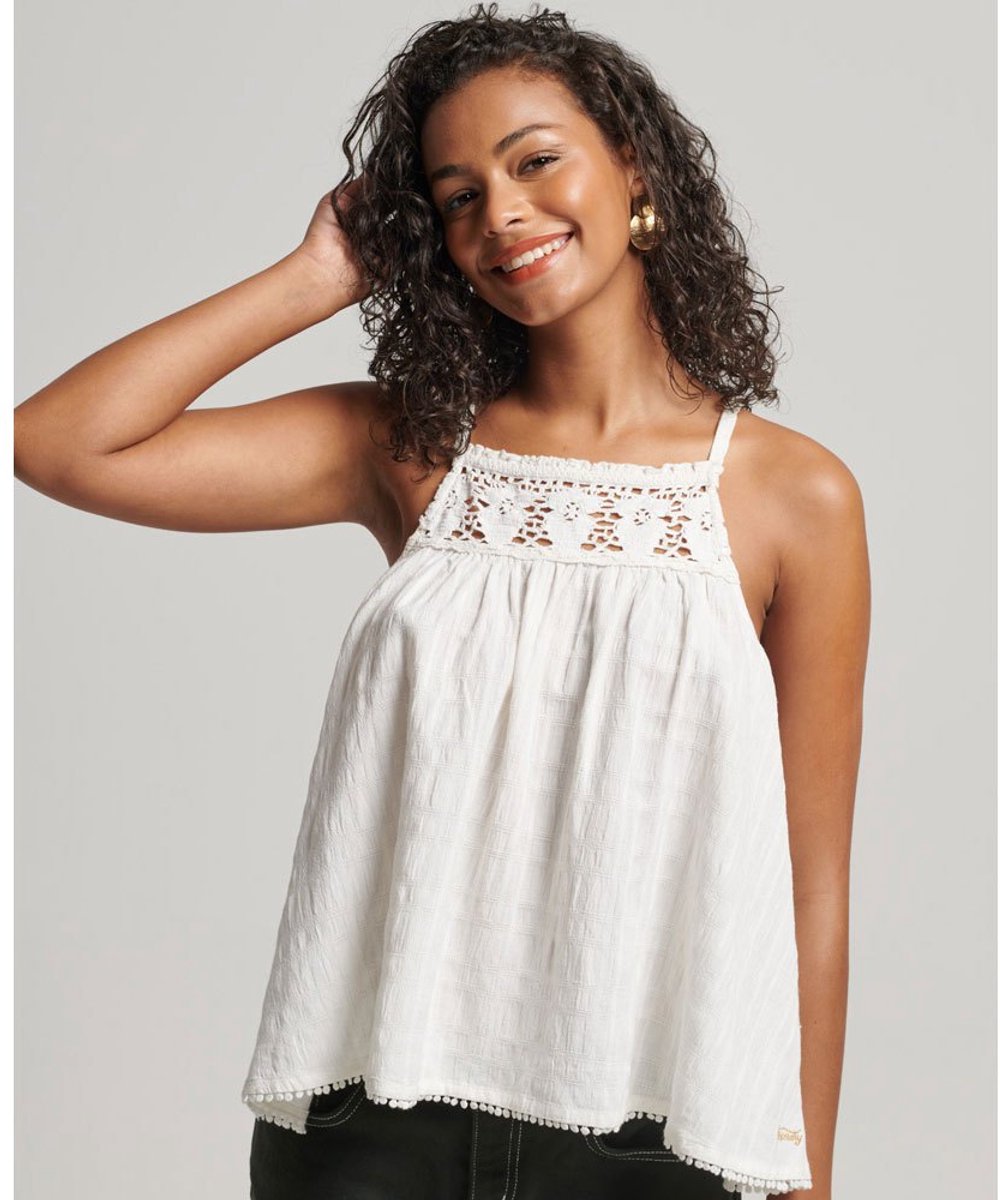 Superdry - Vintage camitopje met halternek - Dames - Tops