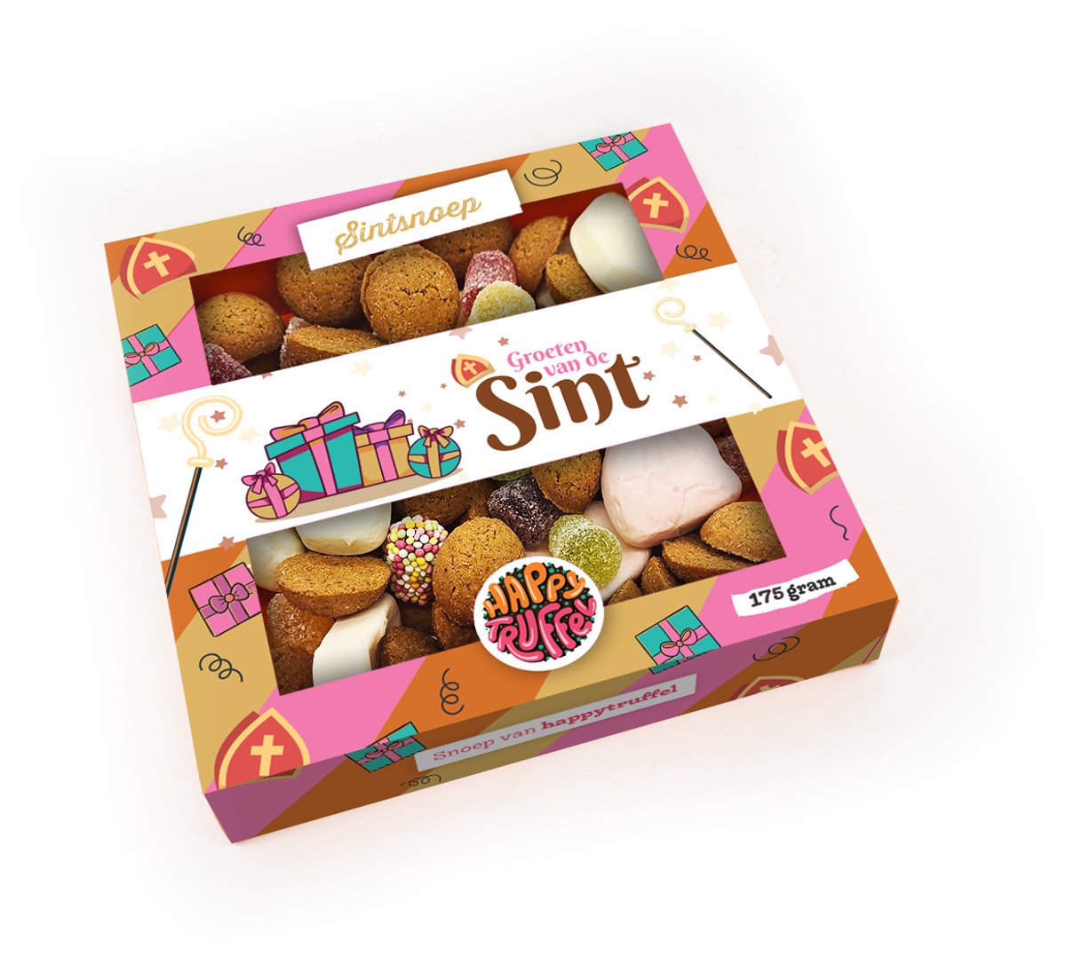HappyTruffel - Snoeppakket “Groeten van de Sint” strooigoed (175 gram)