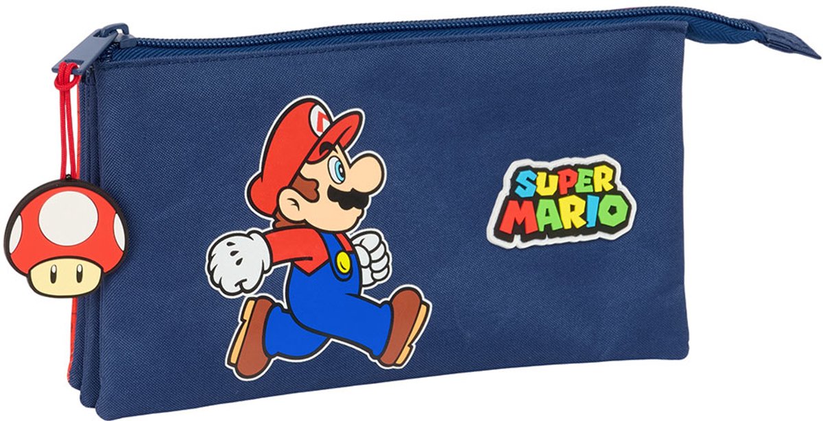 Safta Triple Super Mario Trick Etui Blauw Man