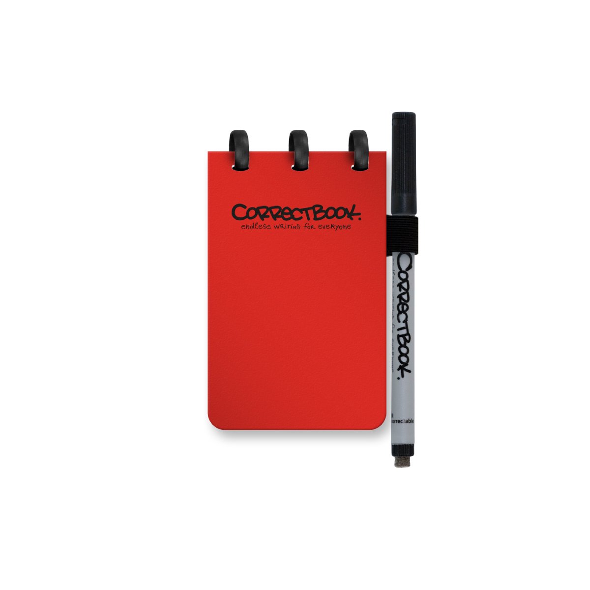 Correctbook A7 Uitwisbaar Notitieboek – Herbruikbaar schrift – Horizon Red – Blanco – Inclusief pen & wisdoekje – Pocketformaat