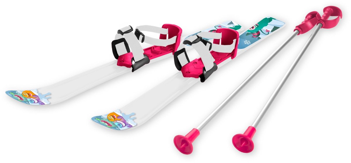 Gizmo Riders Kinderski’s met stokken 6-9 jaar 90 cm – Compleet set Roze