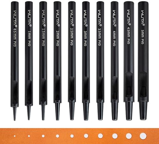 qipuneky 12 stuk, ronde stalen holle perforator set 3 mm tot 19 mm