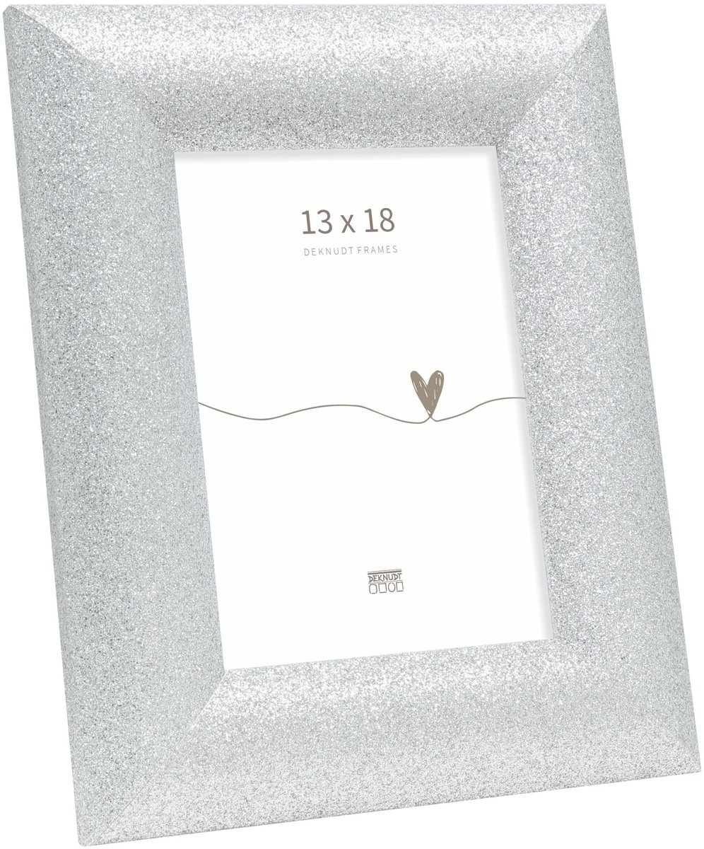 Deknudt Frames fotolijst S97DD7 - zilverkleur met glitter - 13x18 cm