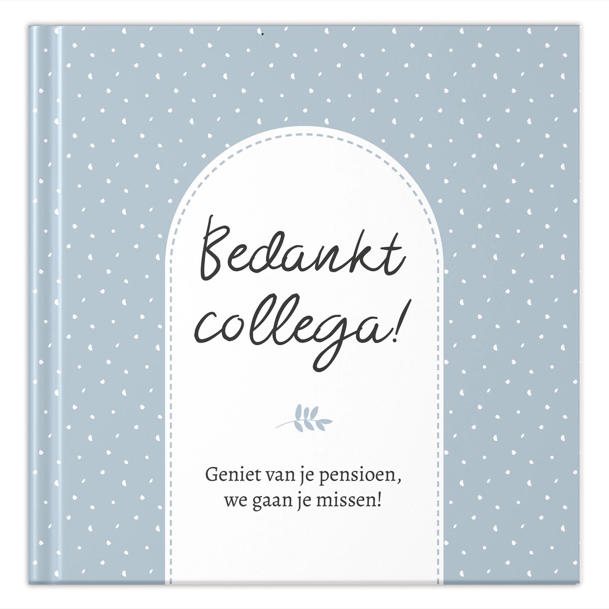 Fyllbooks - Afscheidsboek Pensioen Collega - Invulboek - Afscheid Collega - Pensioen Cadeau - Mellow Blue - Geschikt voor: 25 Personen