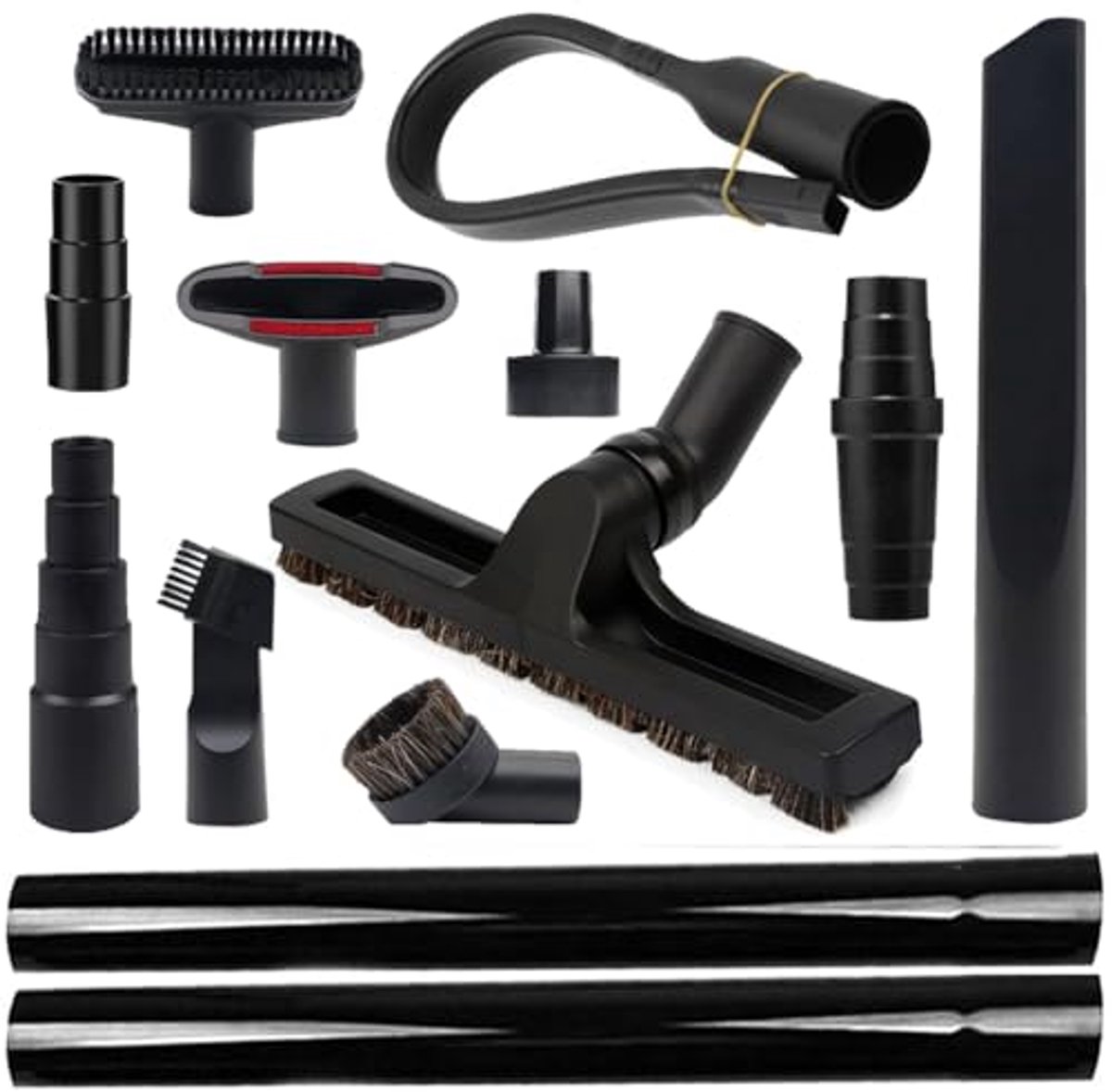 Huishoudelijke Stofzuiger Hulpstukken Set - 13 Stuks Inclusief Adapter en Spleetgereedschap