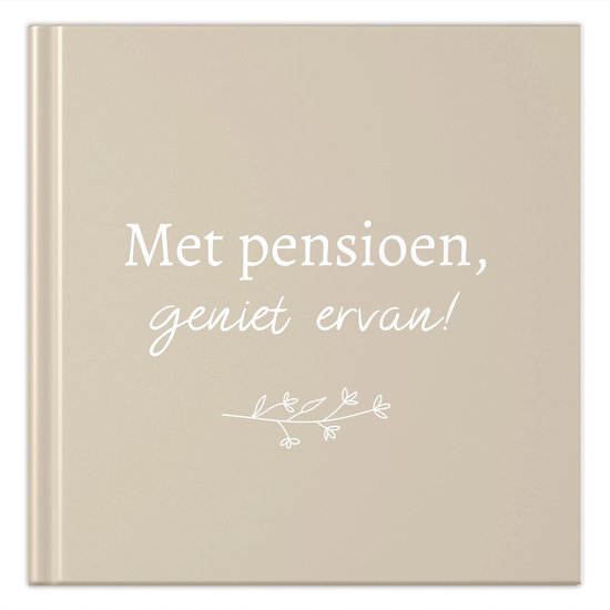 Fyllbooks Afscheidsboek pensioen - Invulvragen voor 25 personen - Beige