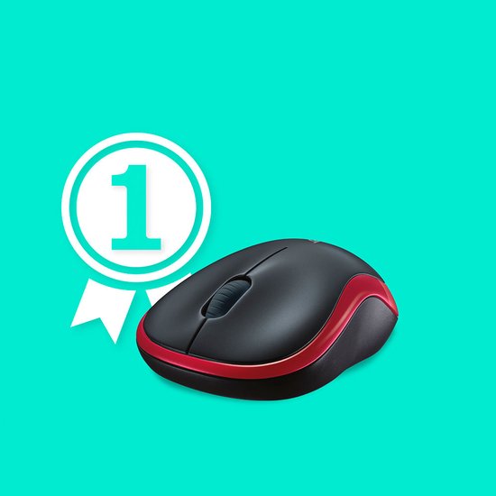 Logitech M185 - Draadloze Muis - Rood