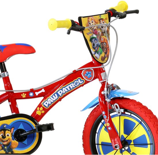 Dino Paw Patrol - Kinderfiets 14 Inch - van 3-5 Jaar - met Zijwieltjes - Jongensfiets Rood van Dino. — afbeelding 5