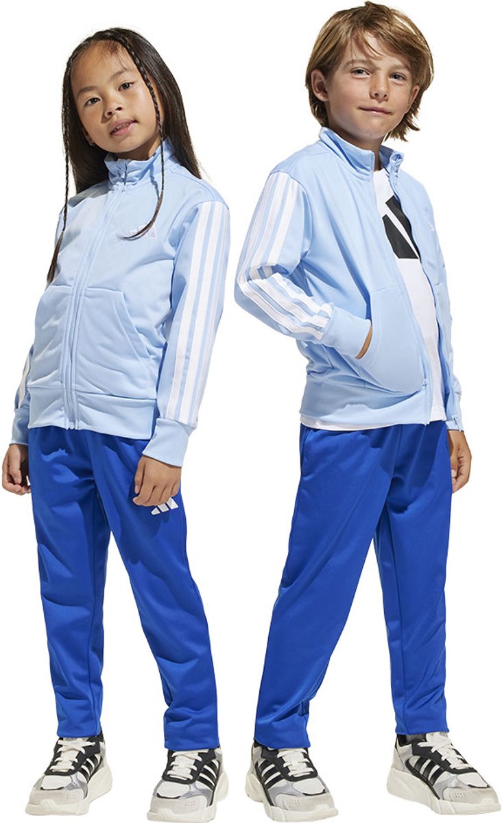 Adidas Essentials 3 Stripes Climacool Trainingspak 5-6 Years Jongens Meisjes Blauw