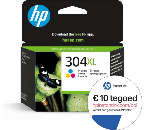 HP 304XL Inktcartridge - Kleur - Origineel - Instant Ink tegoed ...