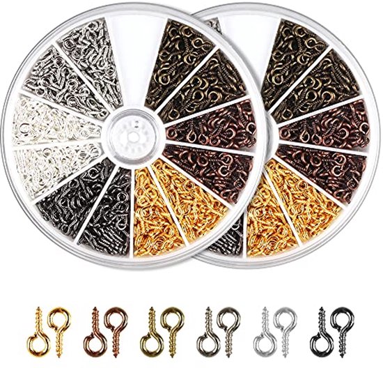 EEEKit 10 stuks kristallen kettinghouders, 6 kooihangers en 4 lege stenen armbanden voor het maken van sieraden