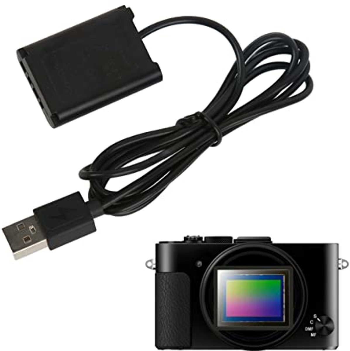 Dummy Batterij voor Digitale Camera's met USB DC Koppeling