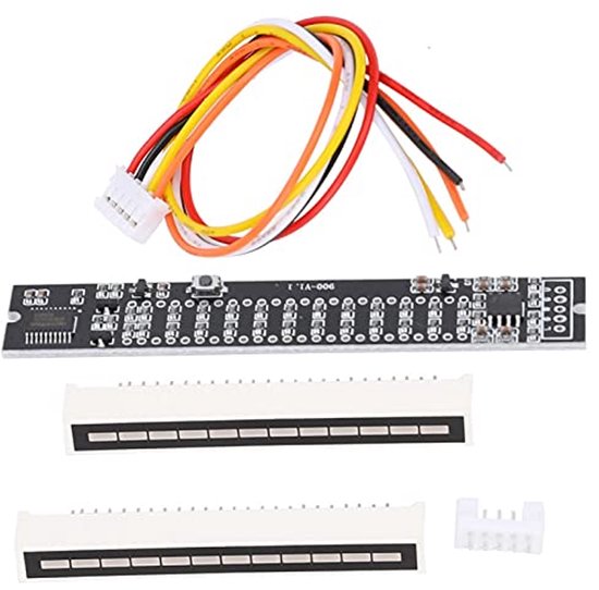 Mini Spectre Musical LED 12 Niveaux Stéréo DIY – Indicateur VU Mètre Audio Avec 8 Effets Lumineux, Mode Temps Réel Et DB Pro, Carte Amplificateur Spectacle