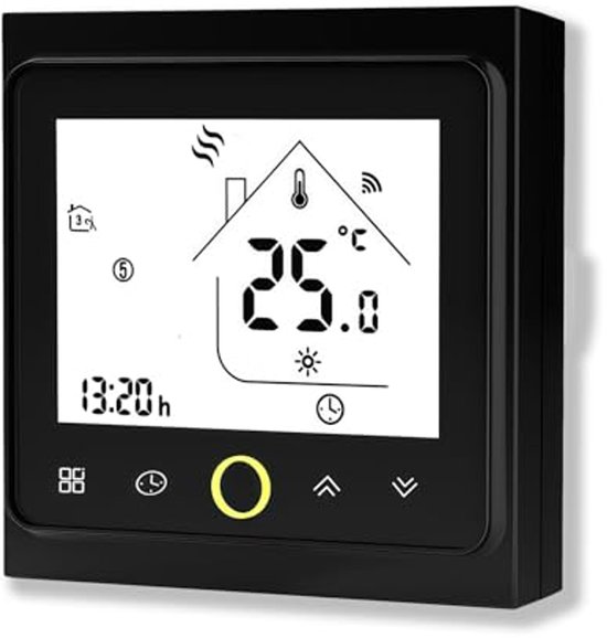 Thermostaat Voor Centrale Verwarmingsinstallatie Met Draadloze Wifi En Draaiknopbediening