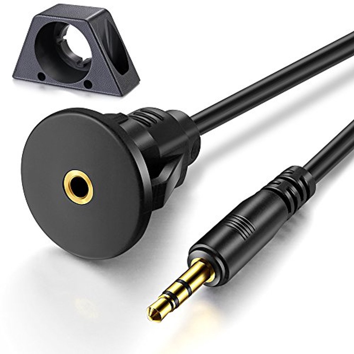 3,5 mm Mannelijk naar Vrouwelijk AUX Audio Jack Verlengkabel voor Auto, Boot en Motorfiets