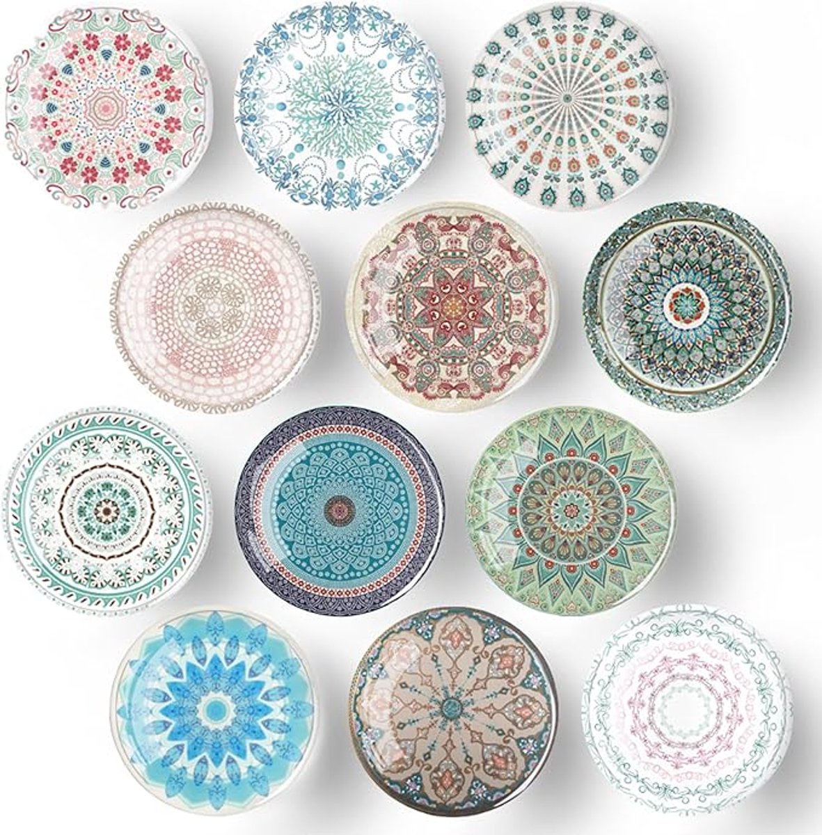 Koelkastmagneet van kristalglas, magneet, doe-het-zelfcadeau, klein, fris patroon, 12 stuks