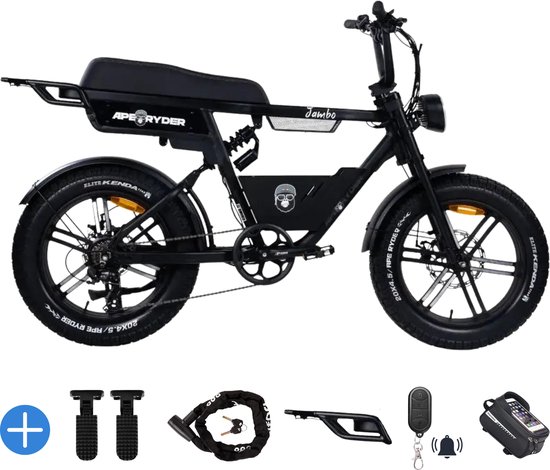 Elektrische fatbike ApeRyder Jambo Pro 250W 20” brede banden Shimano 7-speed Hydraulische remmen 2025 model