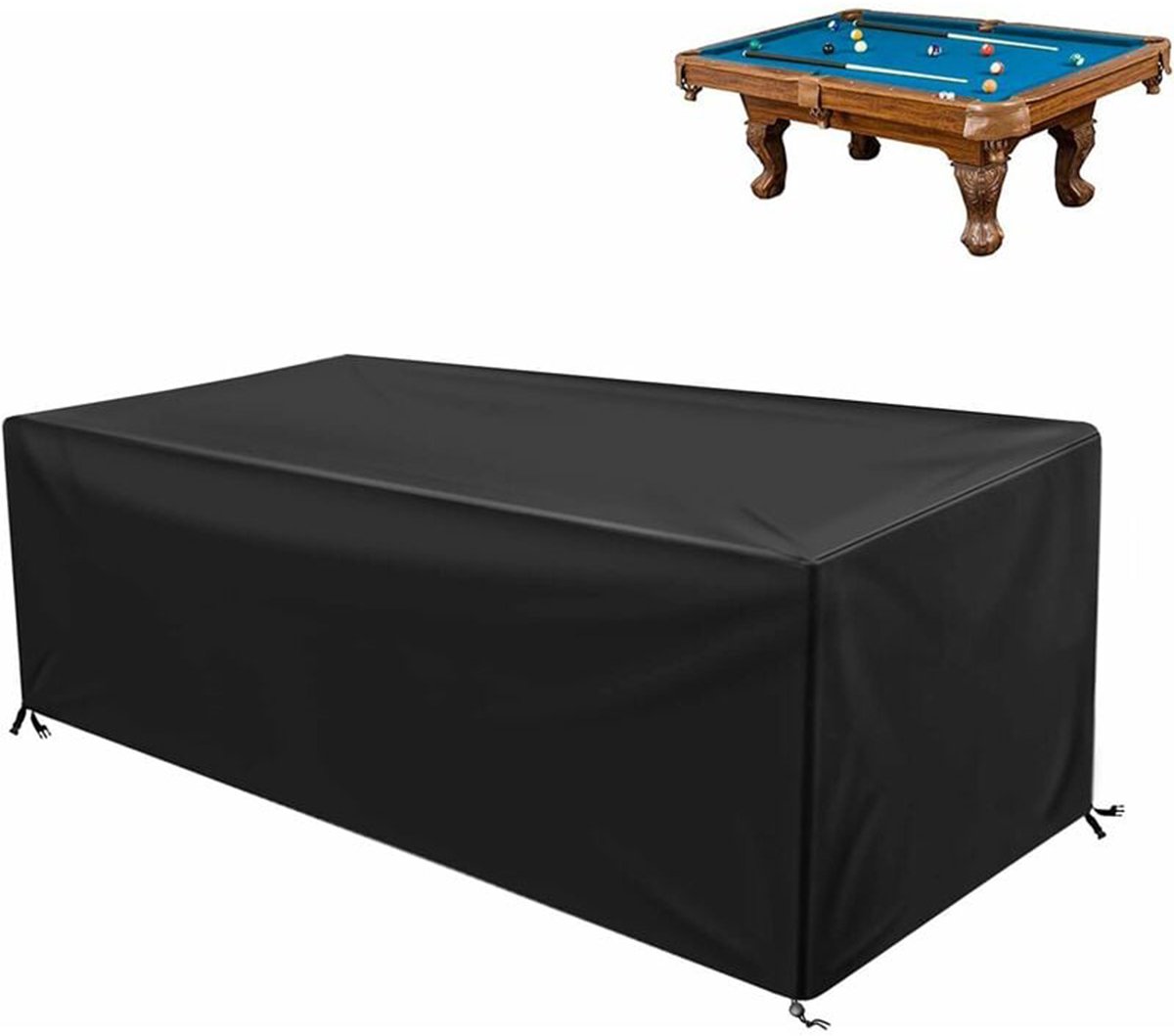 Gsedaox-Pooltafel hoes -Stofhoes voor pooltafels-Beschermhoes voor loungebank -Waterdichte -225*116*82CM-210D Oxford-Voor 7Ft pooltafelhoes-Zwart