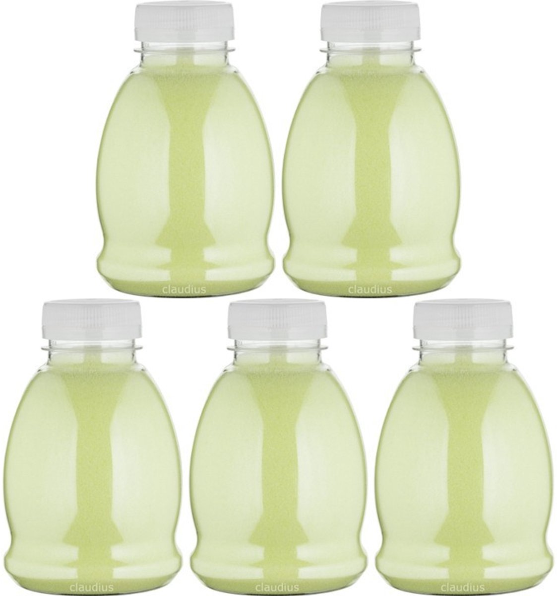 Scrubzout Fresh Ginger - 375 gram - Fles met transparante dop - Set van 5 stuks - Hydraterende Lichaamsscrub
