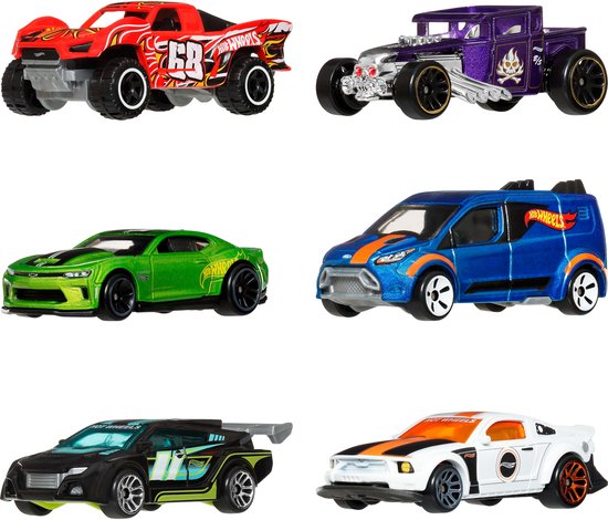 Voitures et camions jouets en métal Hot Wheels - Ensemble de 6 véhicules HW Legends