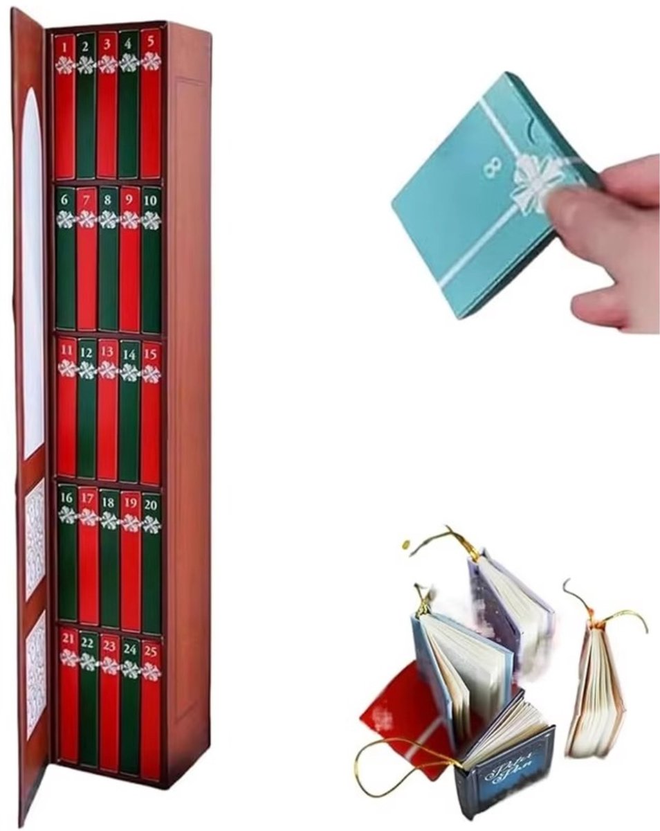 Jojoy - Literaire Adventskalender - 25 Miniboeken - Klassieke Auteurs - Rood - READVENT