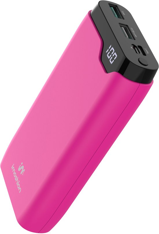 Afbeelding van imoshion Powerbank 20000 mAh 22.5W Roze Snellader Review -
