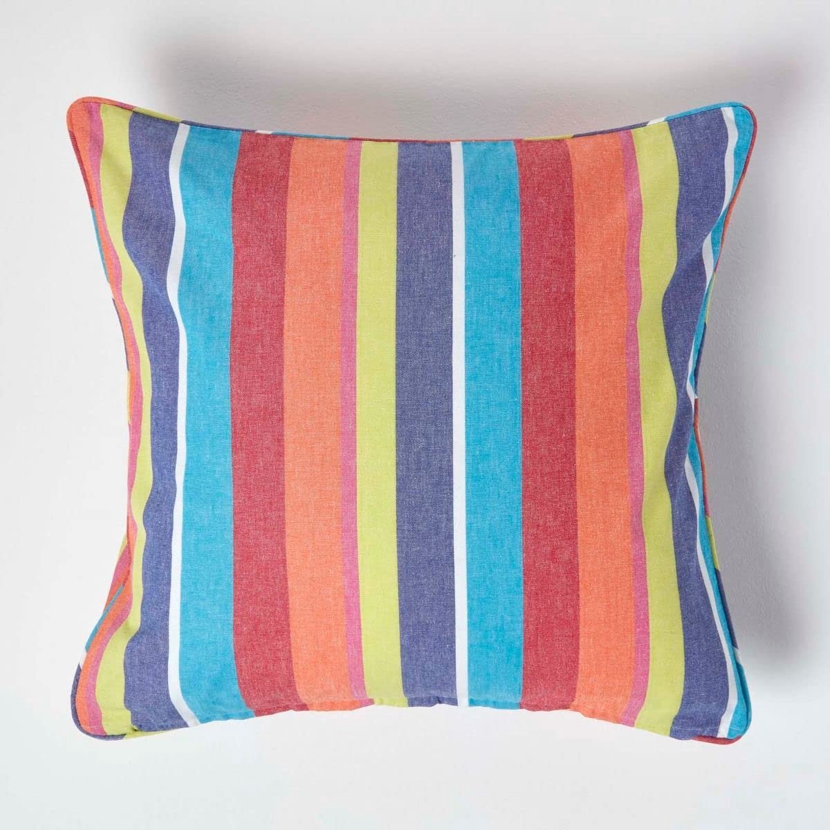 Ibenzoa Kleurrijke katoenen kussensloop met strepen voor bank en bed 60x60 cm