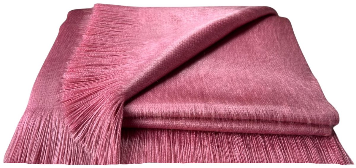 Alpaca D'Luxe Sjaal - Roze - Scarf - Handgemaakt met alpacawol - Luxe cadeau - Sjaals Dames - Sjaals Heren - Lange sjaal - Pink - Alpaca - Shawls - Nekwarmer - Gift - Accessoires - Damesmode - Herenmode - Warm - Comfortabel - Zacht en van Kwaliteit