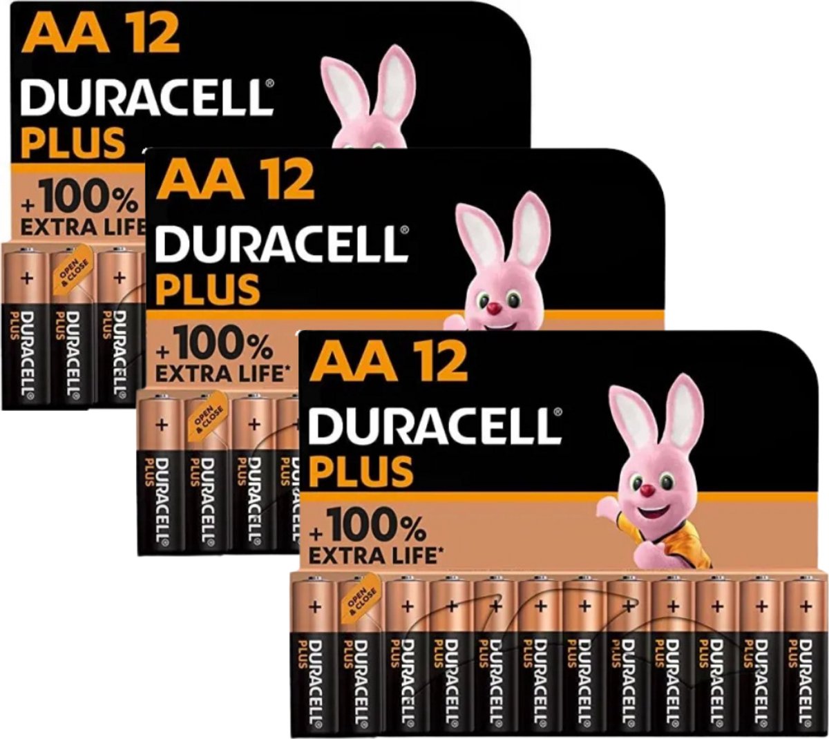 Duracell batterijen AA - alkaline batterijen - 1,5V, LR6 - 36 stuks