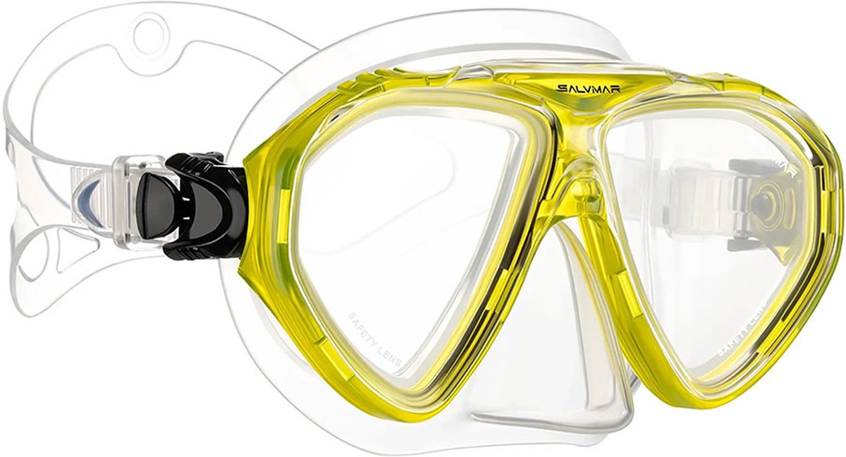 Salvimar Francy Pro Duikmasker Transparant,Geel Man,Vrouw