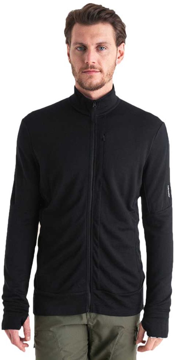 Icebreaker Merino 260 Quantum Iv Sweatshirt Met Rits Zwart XL Man