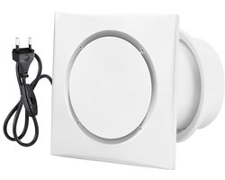 Stille Badkamerventilator 100 mm – 10 W Raamventilator met Afvoer en Schakelaar – Ideaal voor Keuken, Toilet en Badkamer