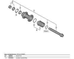 Corps de cassette Shimano 10/11V FH-RS770 Y3EX98030