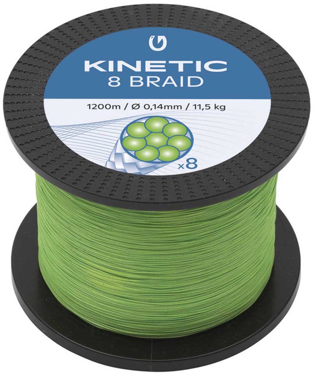 Kinetic Cyber 8 Gevlochten Vislijn 1200 M Groen 0.350 mm