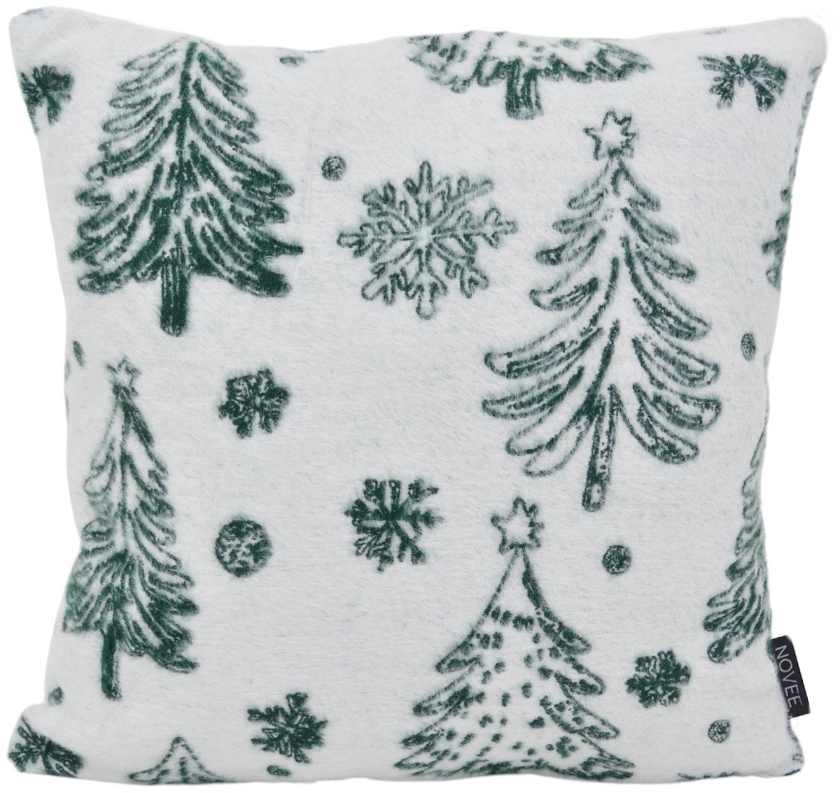 NOVÉE Frosty Forest Wit Kerst Kussenhoes | 45 x 45 cm | Polyester