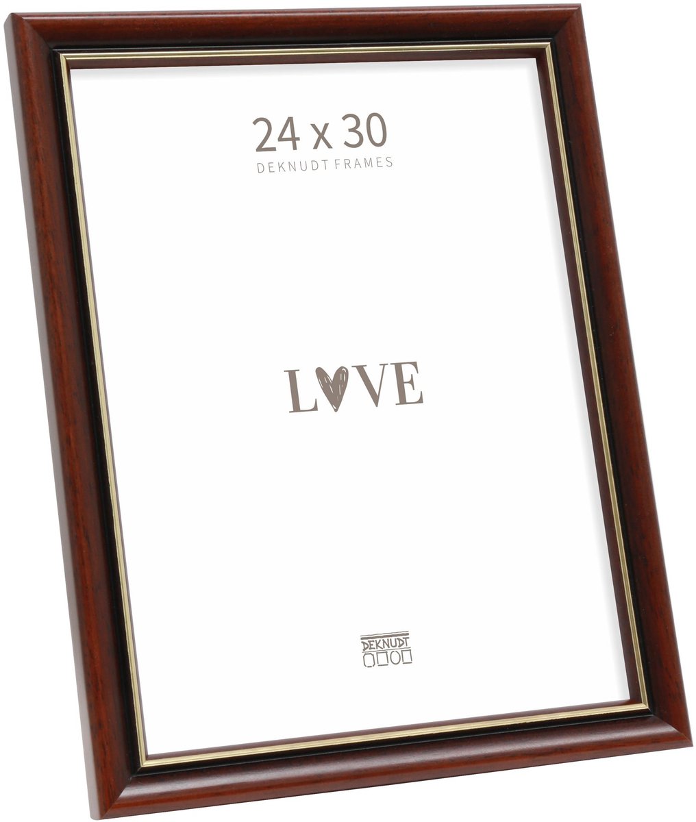 Deknudt Frames fotolijst S407H2 - bruin - biesje - hout - foto 24x30