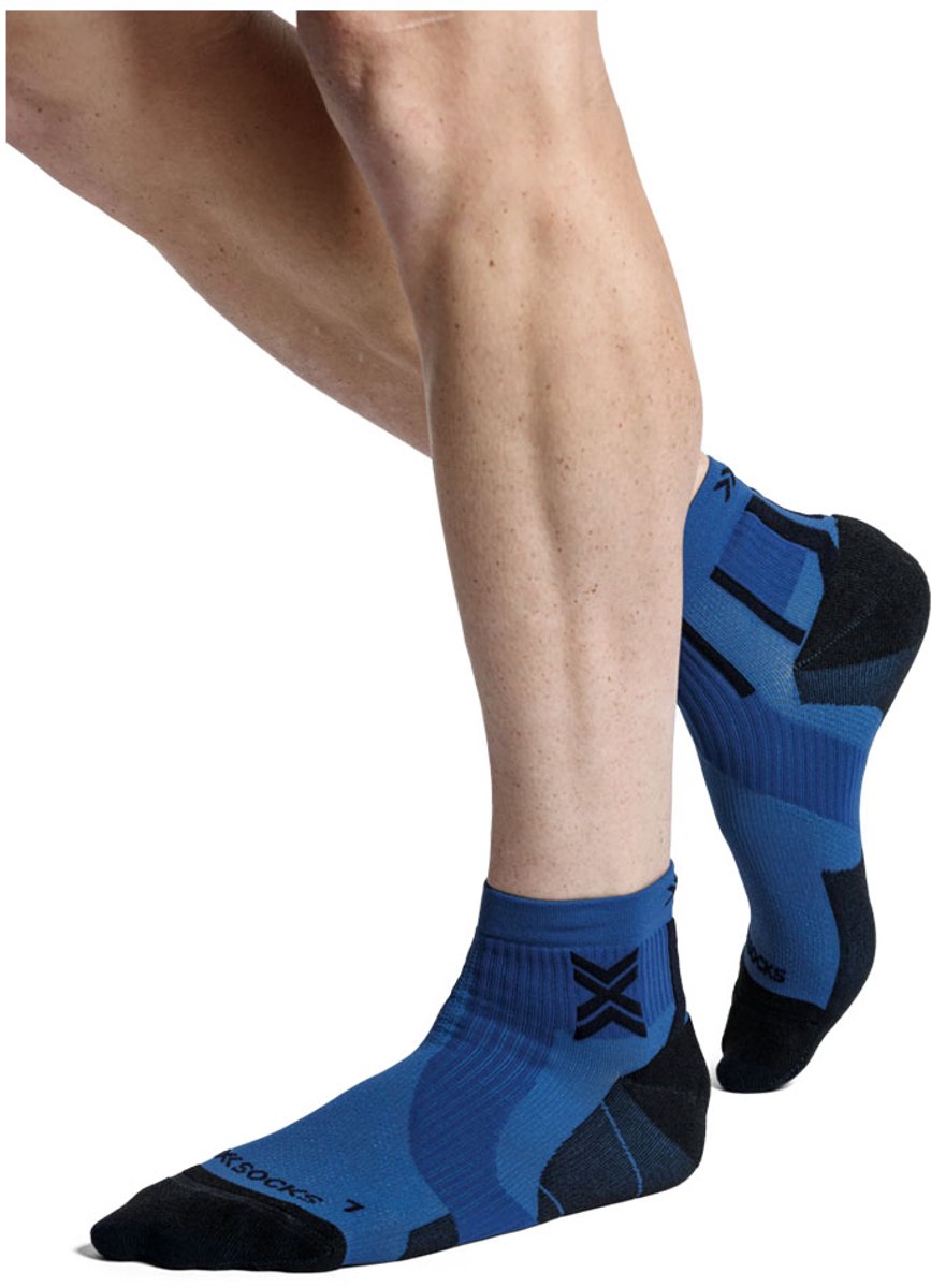 X-Socks Run Discover Crew Hardloopsokken Marine/X 45-47 Zwart